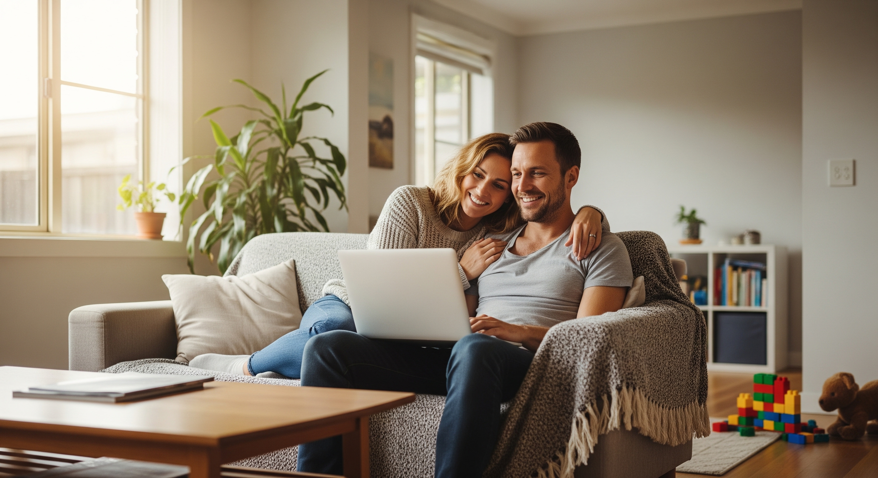 Family relaxed and financially aligned at home with Juniie